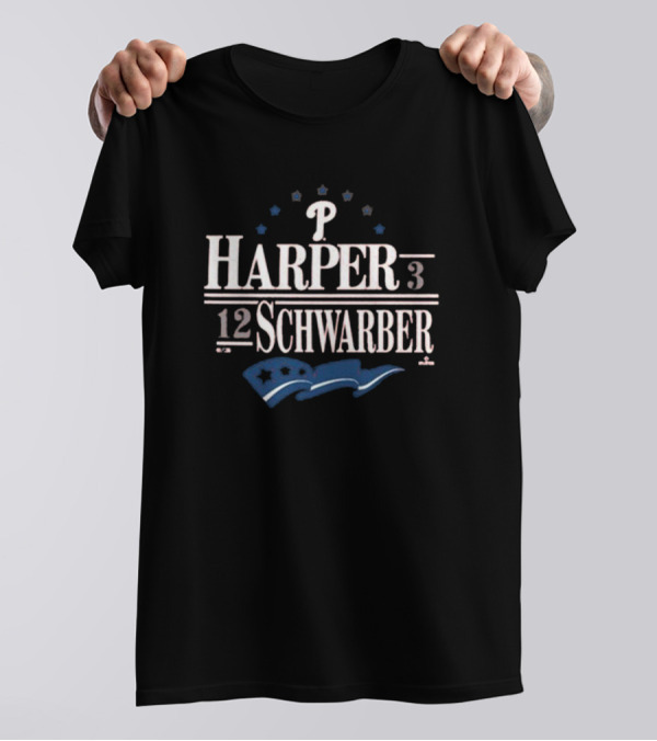 Harper 3 Schwarber 12 Philadelphia Phillies Election Racer Red MLB Player T-Shirt