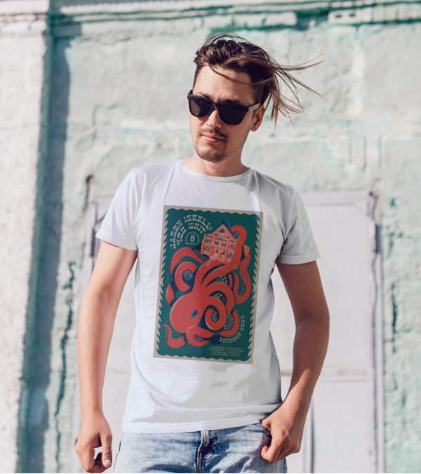 Jason Isbell And The 400 Unit At Ryman Auditorium Nashville October 8 2024 With Red Octopus T-Shirt