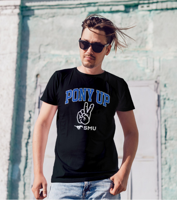 SMU Pony Up Hand Sign T-Shirt