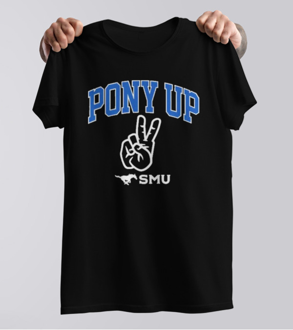 SMU Pony Up Hand Sign T-Shirt