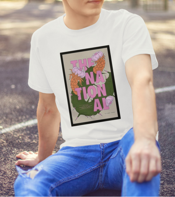 The National October 10 2024 Palacio De Los Deportes Mexico City Pink Floral And Thorn T-Shirt