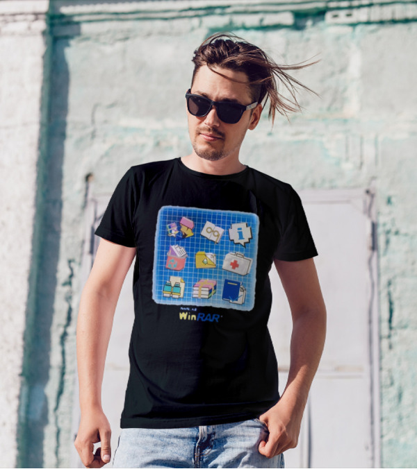 WinRAR Software Update 2024 Icon Grid T-Shirt