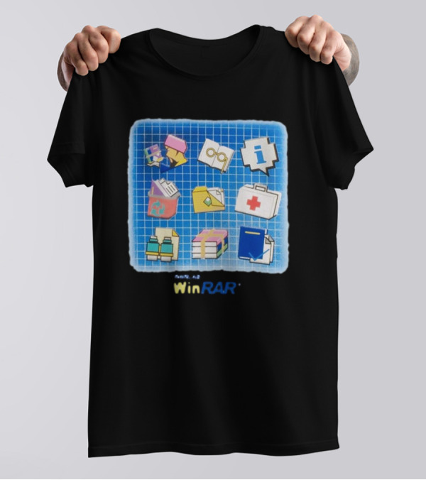 WinRAR Software Update 2024 Icon Grid T-Shirt