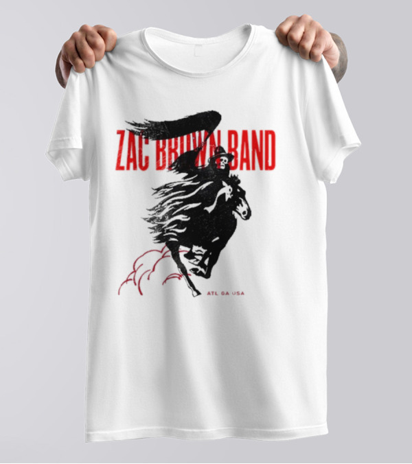 Zac Brown Band ATL GA USA Skeleton Rider T-Shirt