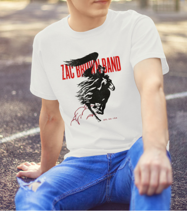 Zac Brown Band ATL GA USA Skeleton Rider T-Shirt
