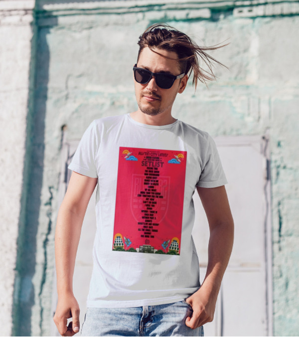 Austin City Limits Music Festival Setlist At Zilker Park October 4 2024 Event Featuring The Rock Show Blink 182 And More T-Shirt