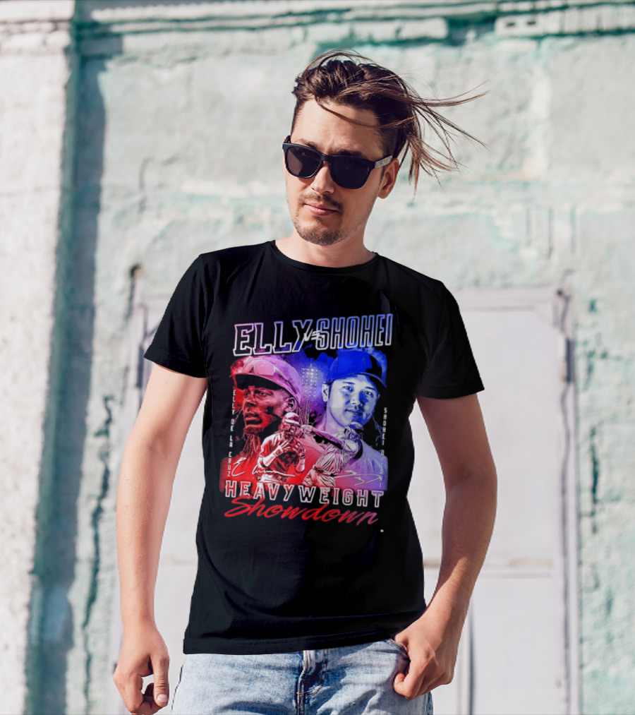 Elly De La Cruz Vs Shohei Ohtani Heavyweight Showdown Baseball T-Shirt