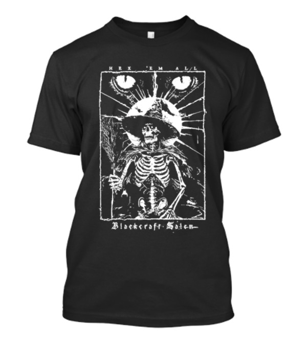 Blackcraft Salem Hex 'Em All Skeleton Witch T-Shirt