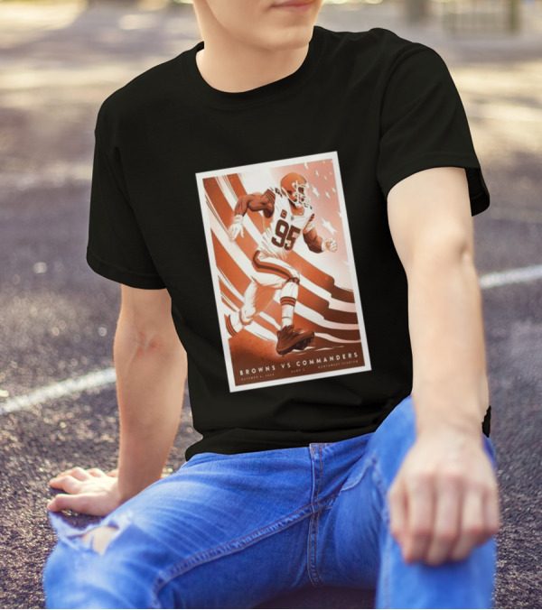Browns Vs Commanders Game 6 October 6 2024 Northwest Stadium Football Action T-Shirt
