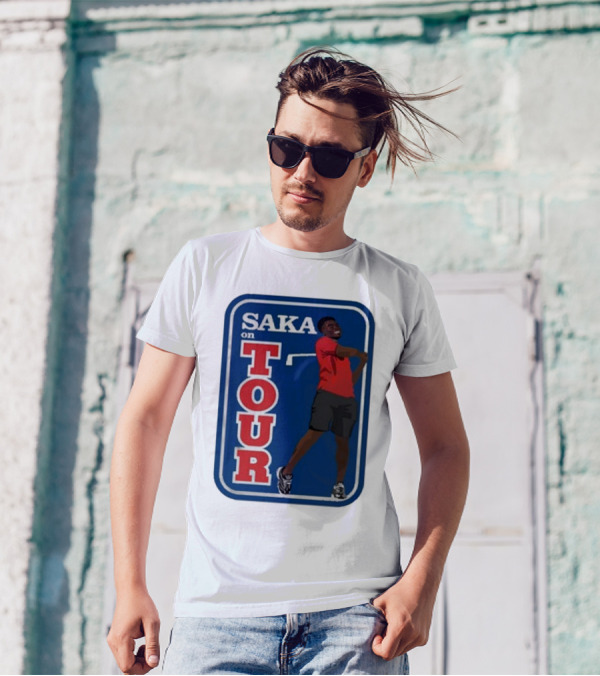 Carlbourkeart Saka On Tour Bold Image T-Shirt