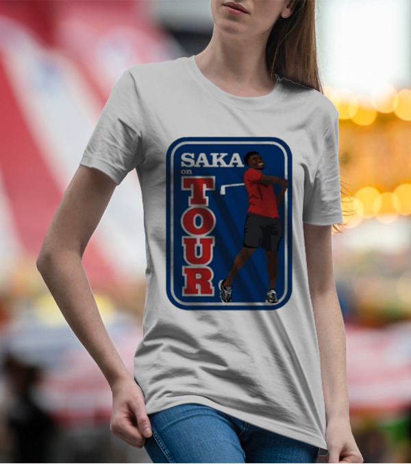 Carlbourkeart Saka On Tour Bold Image T-Shirt