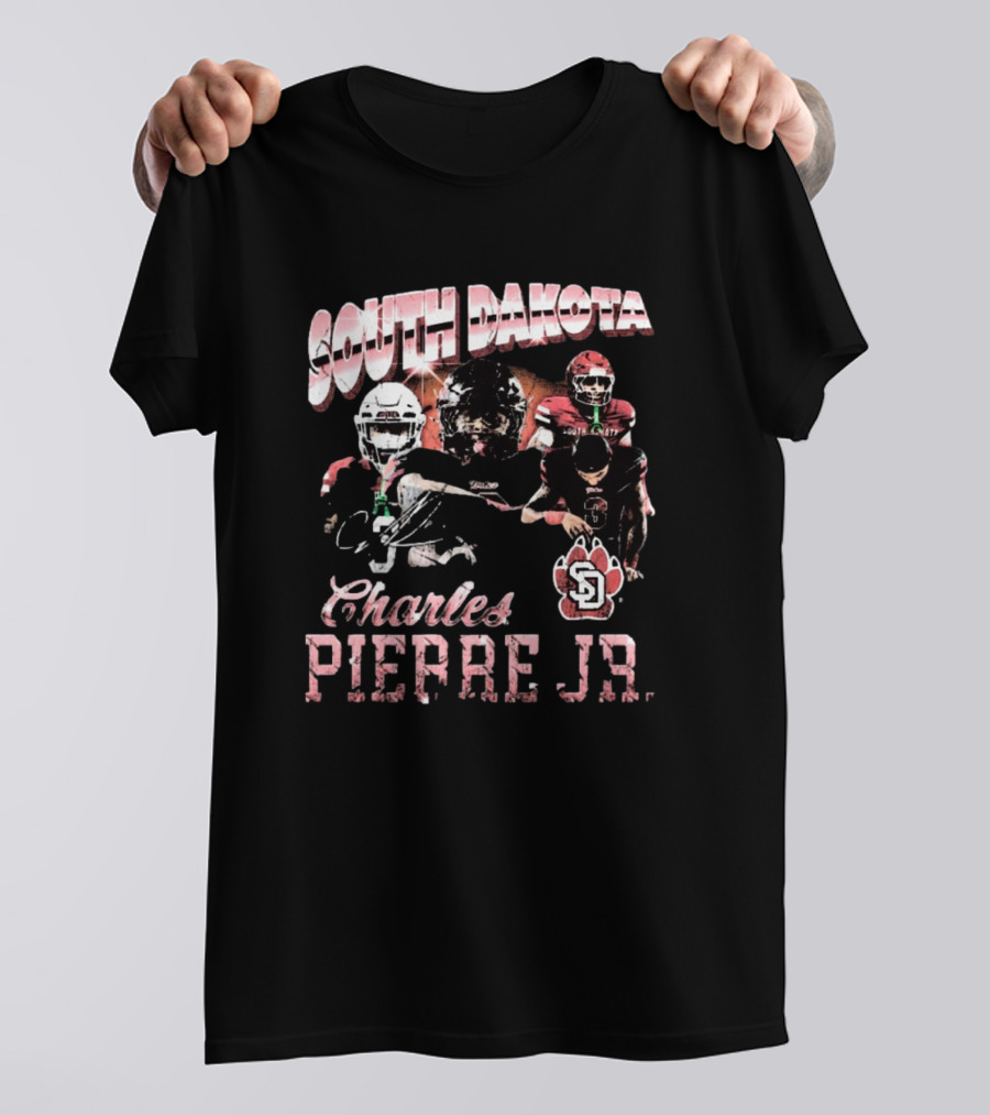 South Dakota Charles Pierre Jr. 90s Football Legacy T-Shirt