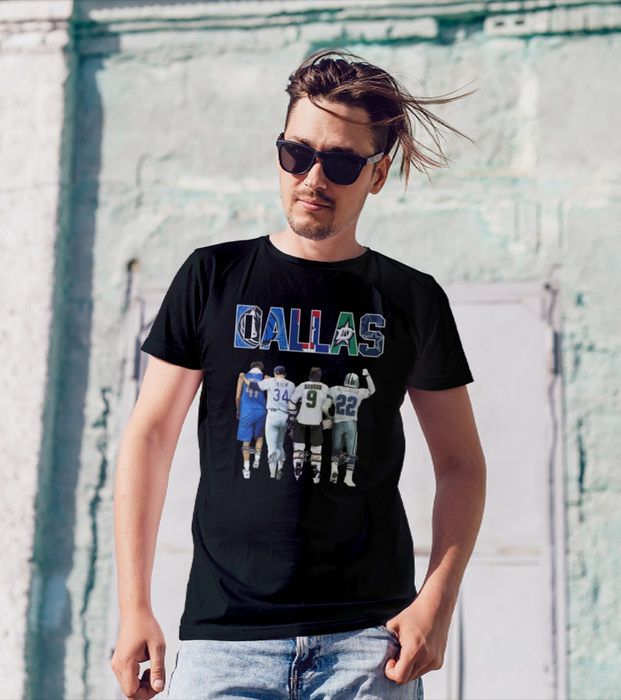 Dallas Mavericks Texas Rangers Dallas Stars Dallas Cowboys Legend Signatures T-Shirt