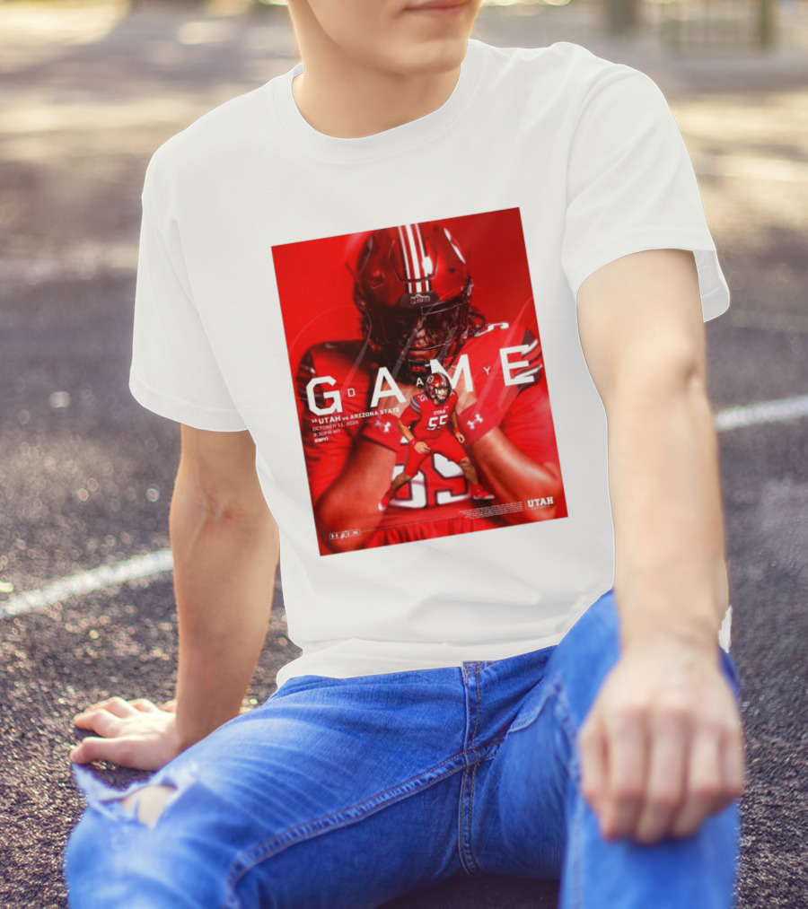 Gameday Utah Utes Vs Arizona State Sun Devils October 11 2024 Mountain America Stadium 12:30 PM MT ESPN T-Shirt