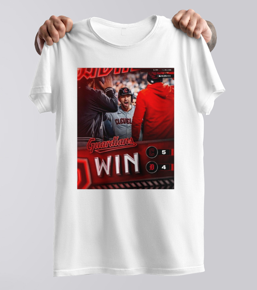 Guardians Win Cleveland Guardians 5-4 Detroit Tigers MLB ALDS T-Shirt