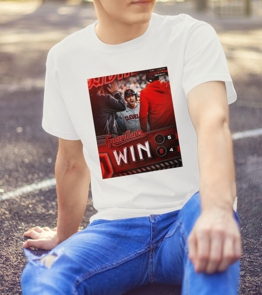 Guardians Win Cleveland Guardians 5-4 Detroit Tigers MLB ALDS T-Shirt