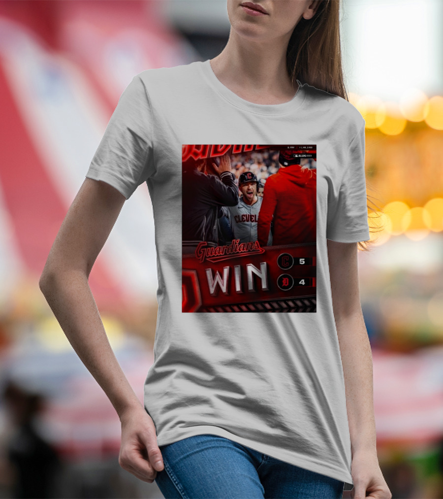 Guardians Win Cleveland Guardians 5-4 Detroit Tigers MLB ALDS T-Shirt