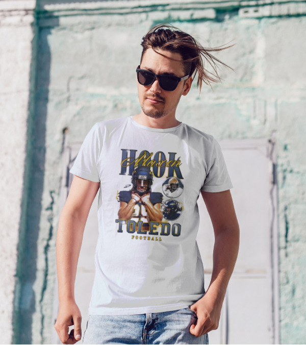 Maxen Hook Toledo Rockets Football Player Action Montage T-Shirt