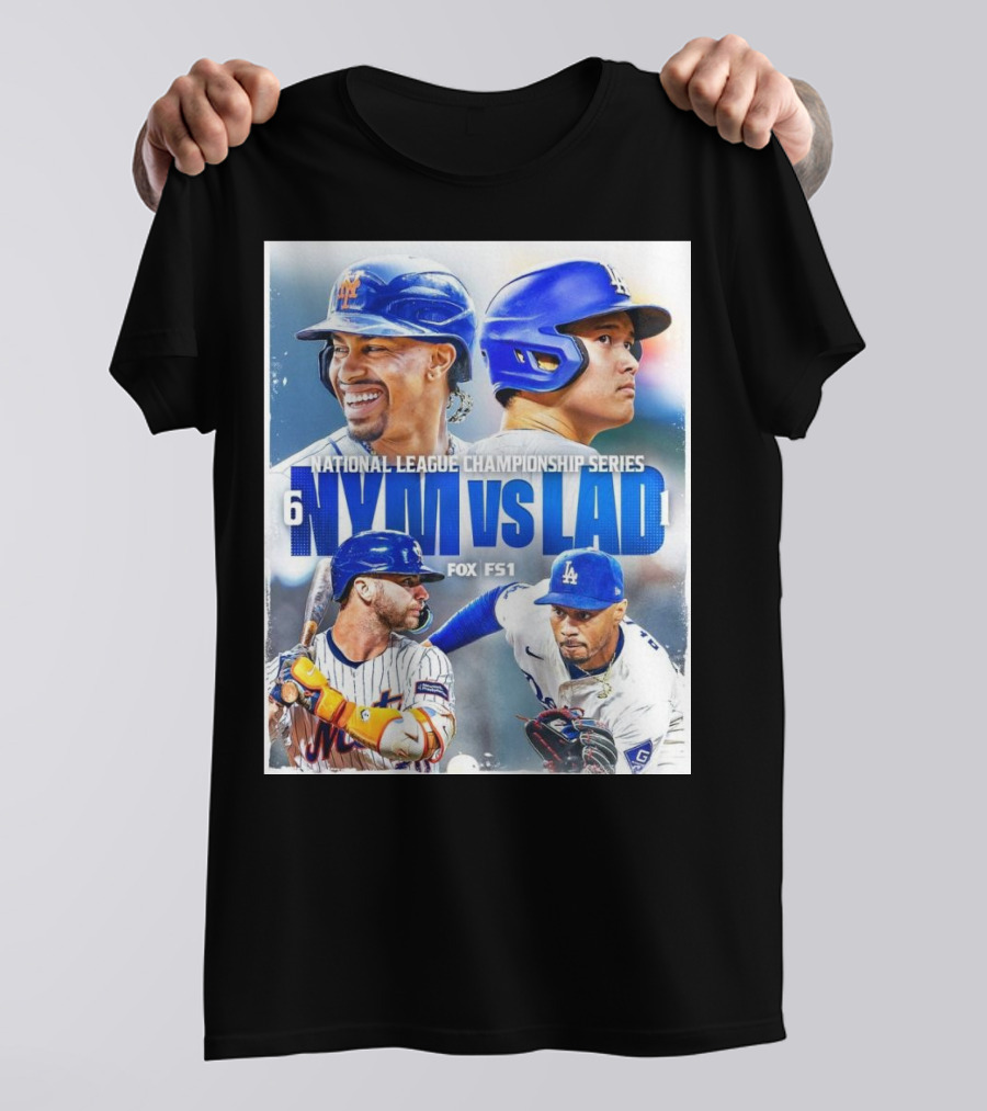 National League Championship Series NYM Vs LAD Face Off Fox FS1 T-Shirt