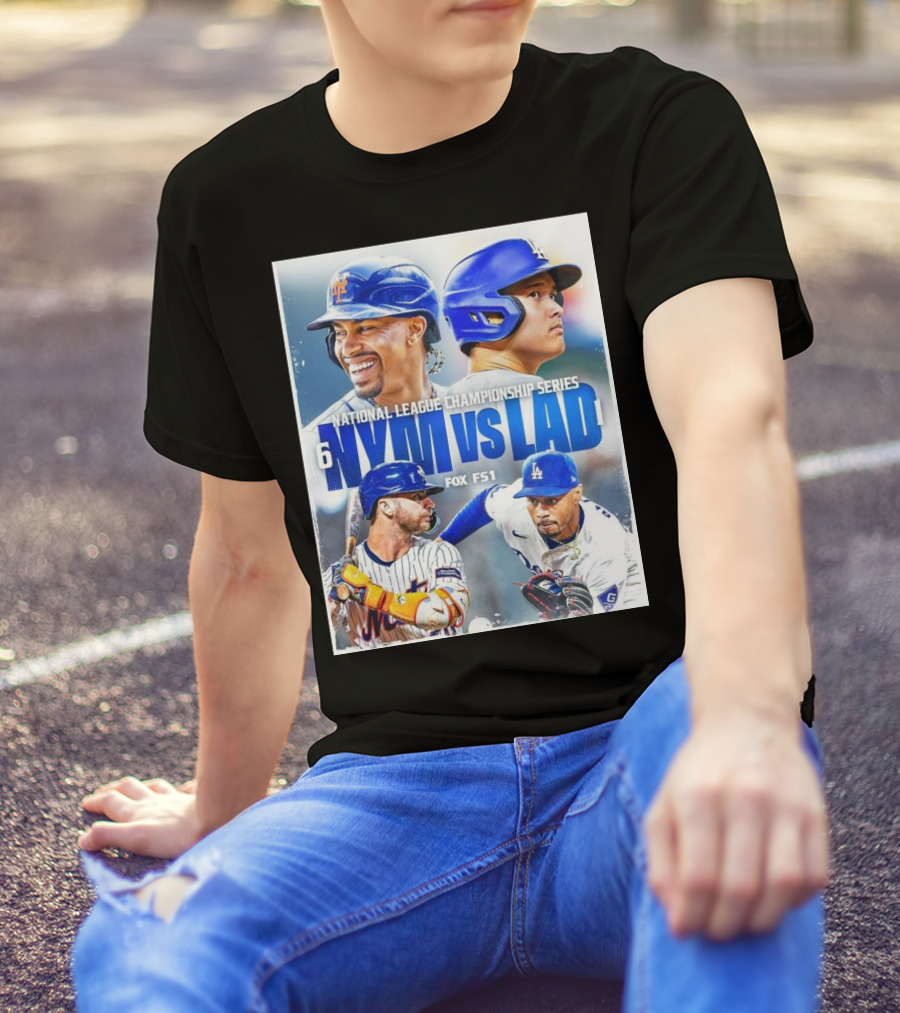 National League Championship Series NYM Vs LAD Face Off Fox FS1 T-Shirt