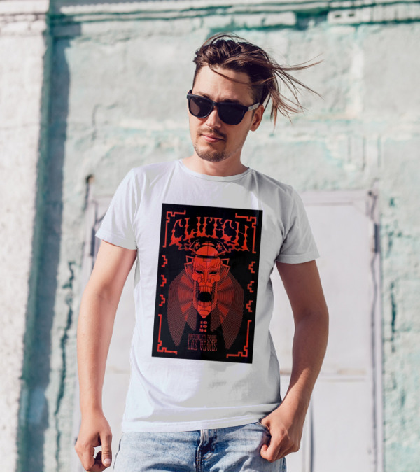 Clutch October 10 2024 Brooklyn Bowl Las Vegas NV Lion Robot T-Shirt