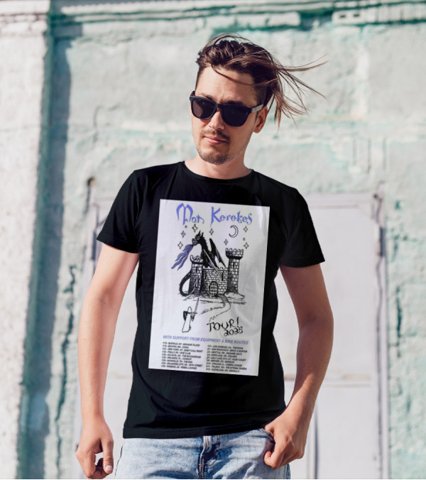 Mat Kerekes Tour 2025 America January February With Equipment And Bike Routes T-Shirt