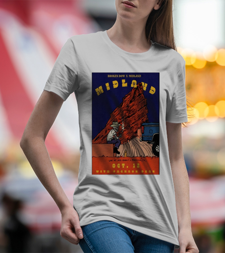 Broken Bow X Midland Live At Red Rocks Morrison CO Oct 12 With Jackson Dean T-Shirt