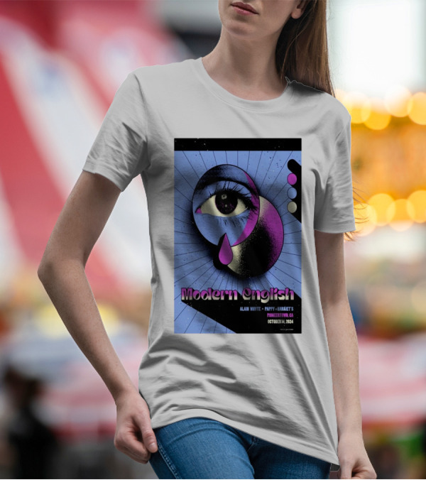 Modern English October 14 2024 Alain Whyte Pappy Harriet's Pioneertown CA Tour Eye T-Shirt