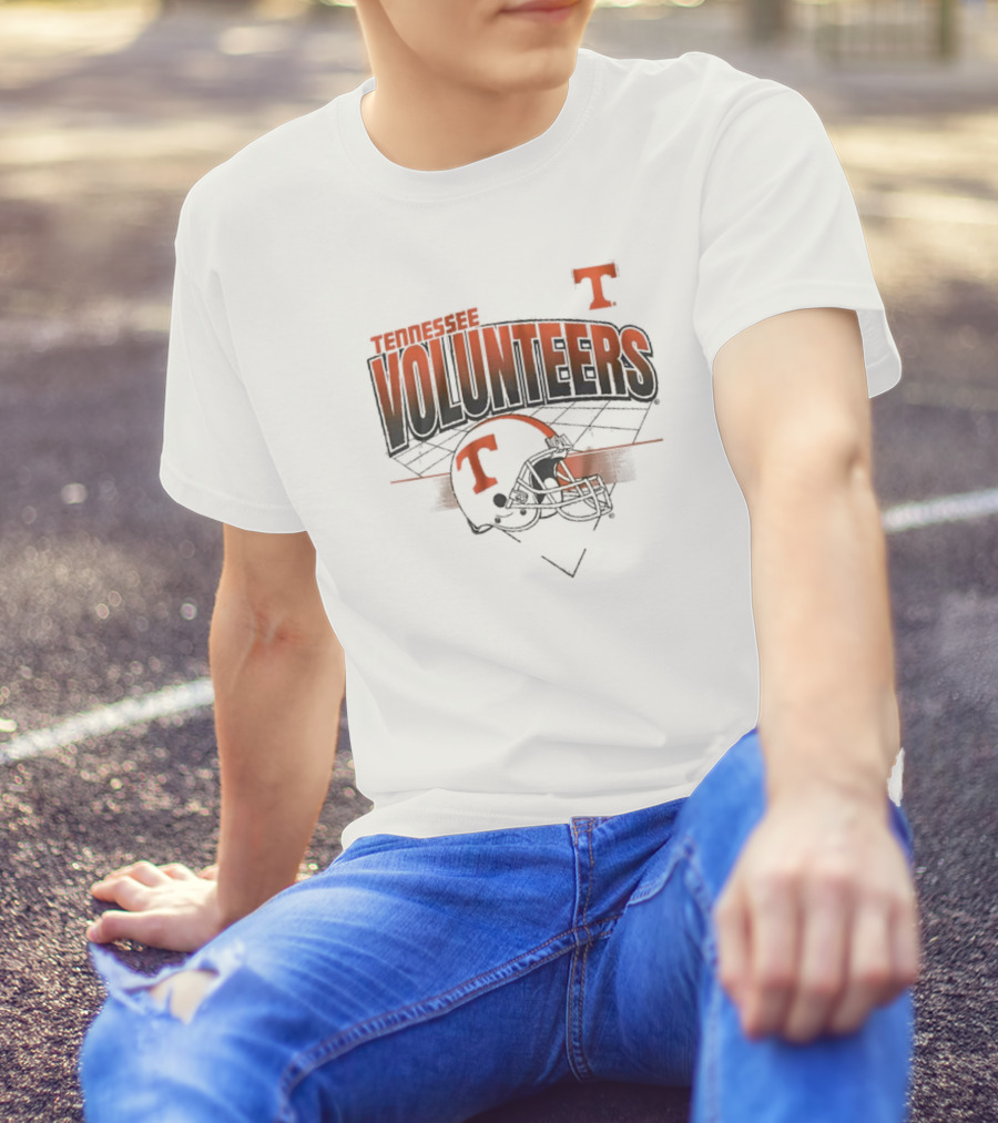 Tennessee Volunteers Football Helmet Grid Knoxville NCAA T-Shirt