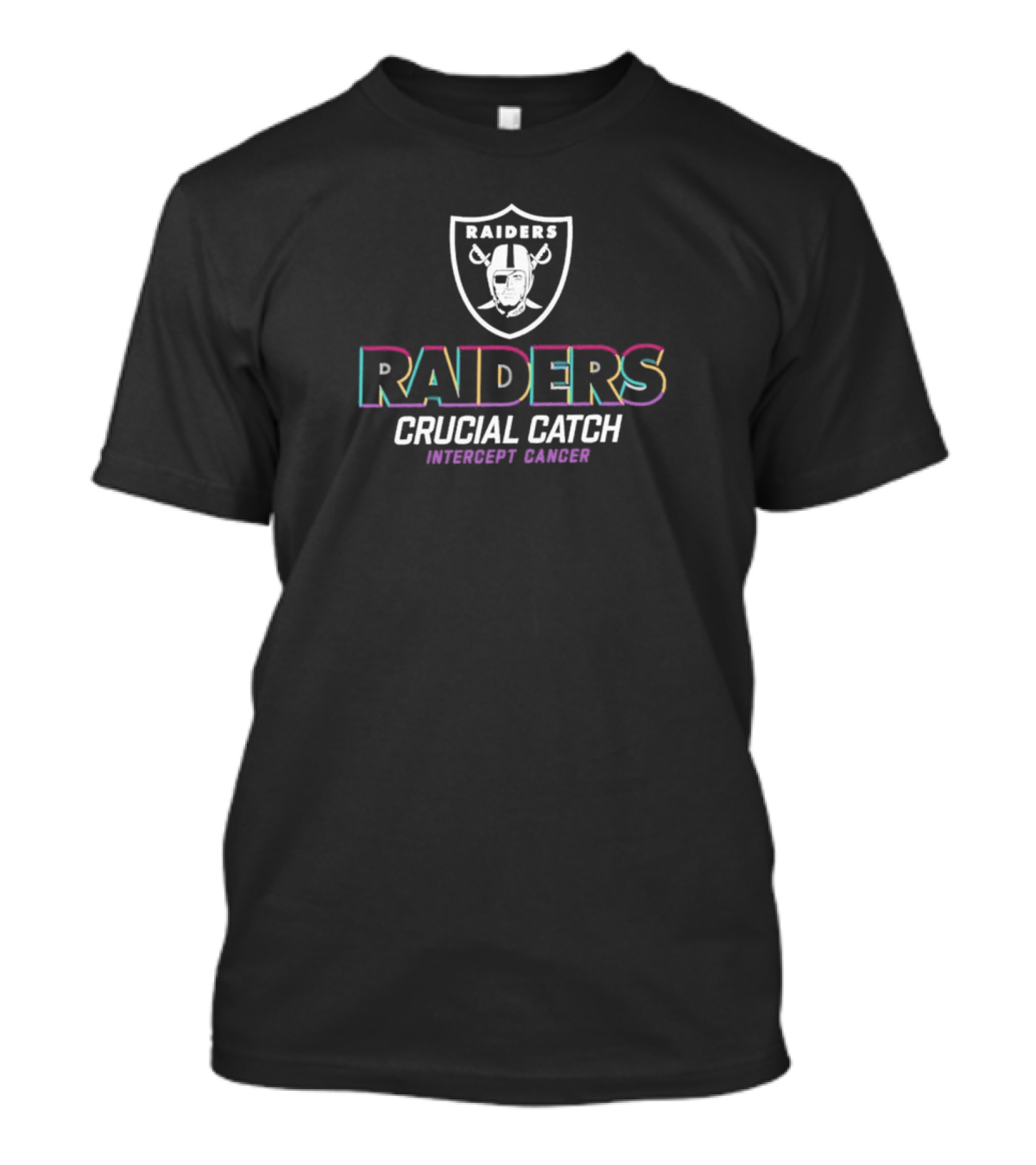 Las Vegas Raiders 2024 Crucial Catch Intercept Cancer NFL T-Shirt