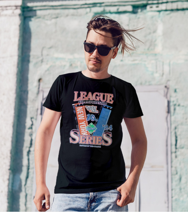 League Championship Playoff Bound 2024 New York Vs Los Angeles Series Battle Of The Coasts T-Shirt