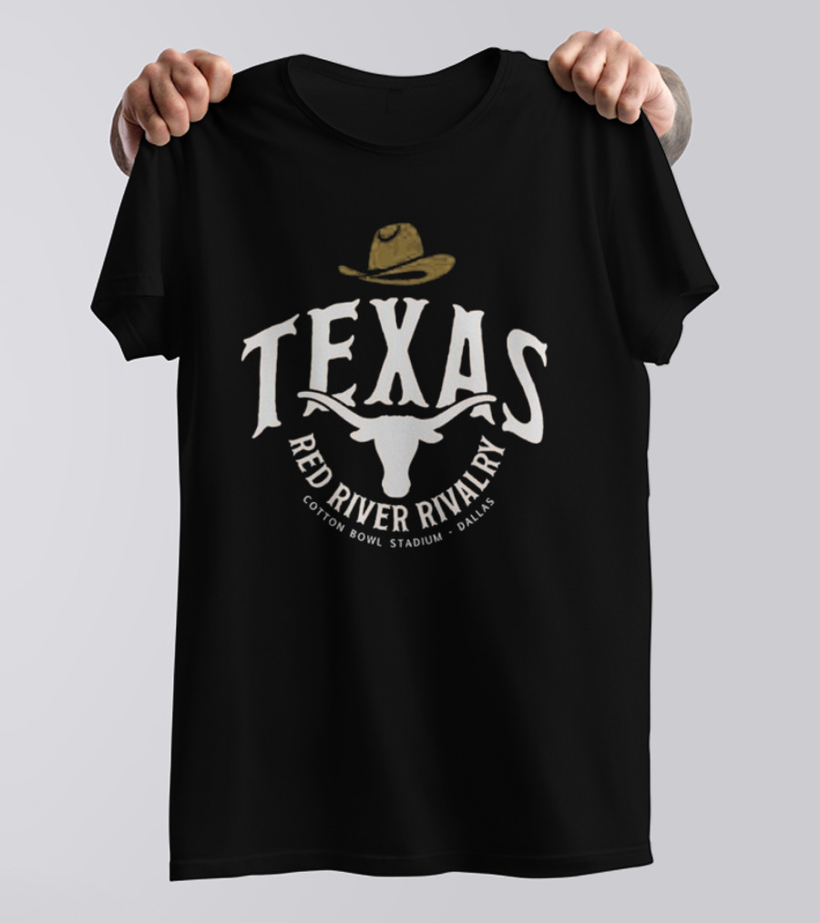 Texas Red River Rivalry Cotton Bowl Stadium Dallas T-Shirt