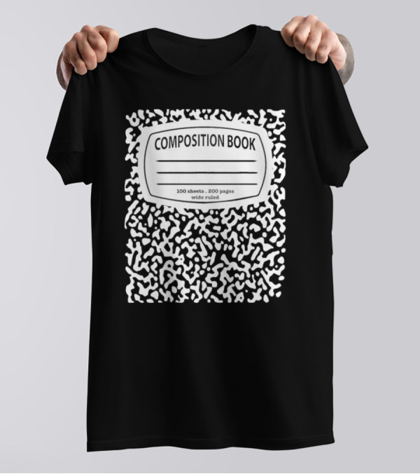 Composition Book 100 Sheets 200 Pages Wide Ruled Costume Halloween Matching Group T-Shirt