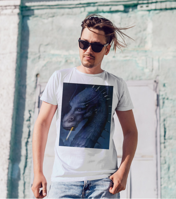 Eragon Dragon Smoking Cigarette T-Shirt
