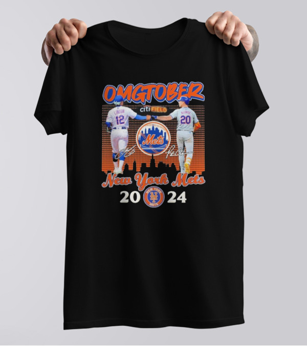OMGTOBER Citi Field Lindor Alonso New York Mets T-Shirt