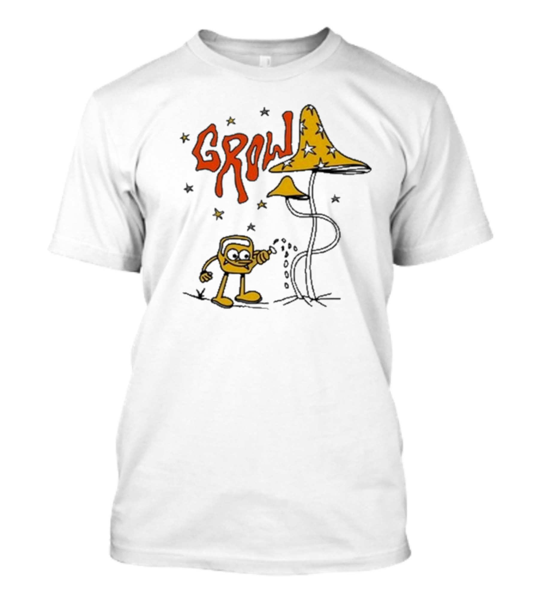 Grow Grow Stars Mushroom Character T-Shirt