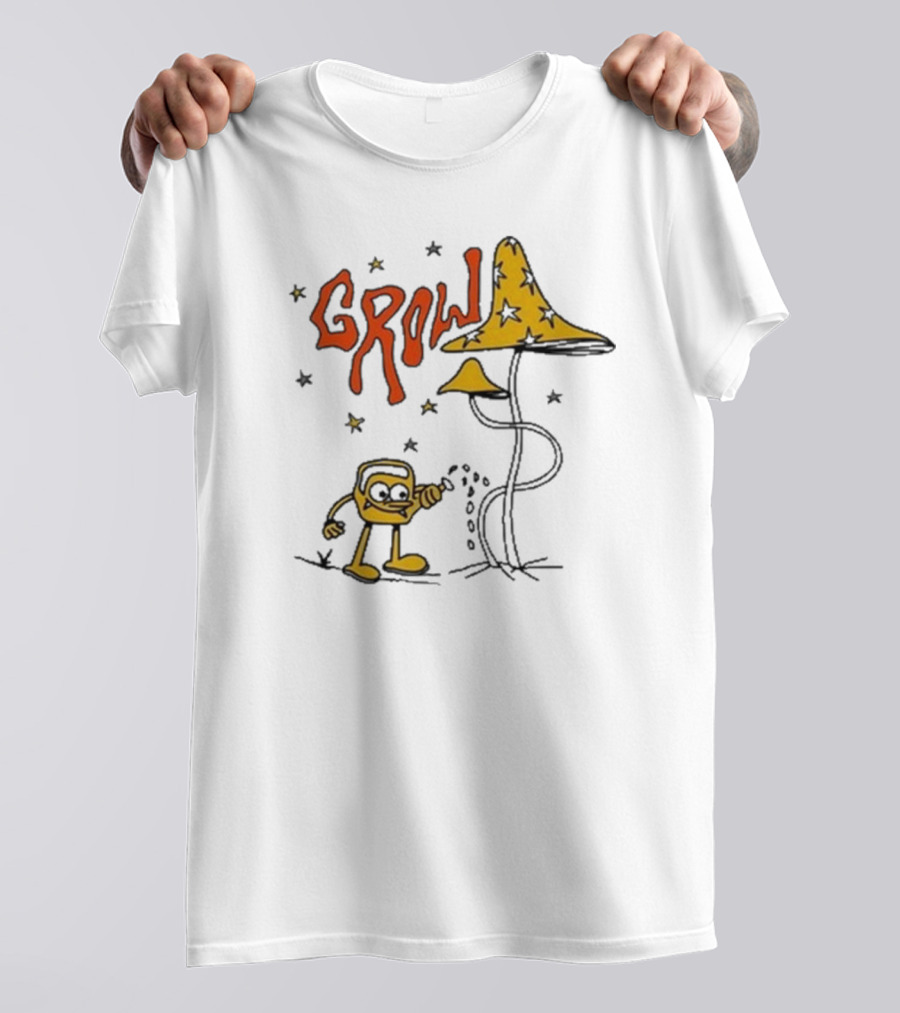 Grow Grow Stars Mushroom Character T-Shirt