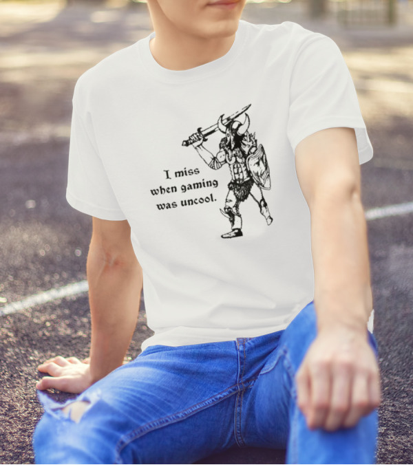 I Miss When Gaming Was Uncool Retro Barbarian Warrior Nostalgia T-Shirt