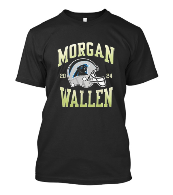 Morgan Wallen Carolina Panthers 2024 NFL Helmet T-Shirt