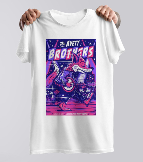The Avett Brothers ACL Live At The Moody Theater Austin TX Oct 13 2024 Vibrant Fox T-Shirt