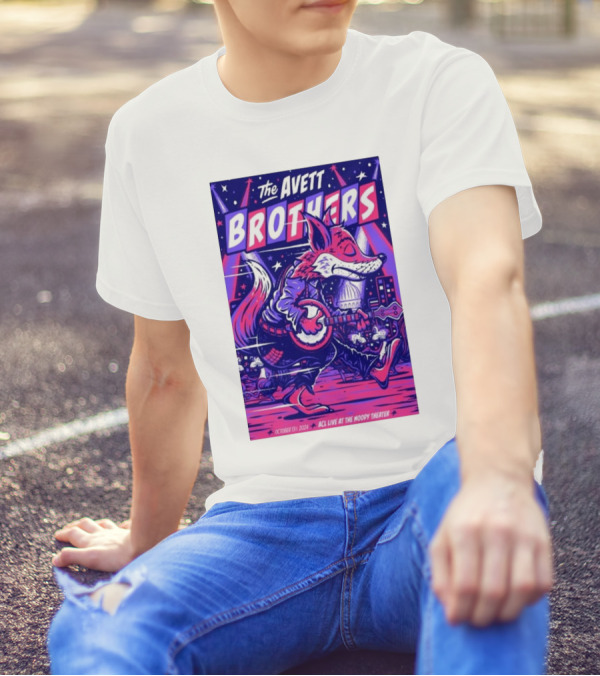The Avett Brothers ACL Live At The Moody Theater Austin TX Oct 13 2024 Vibrant Fox T-Shirt