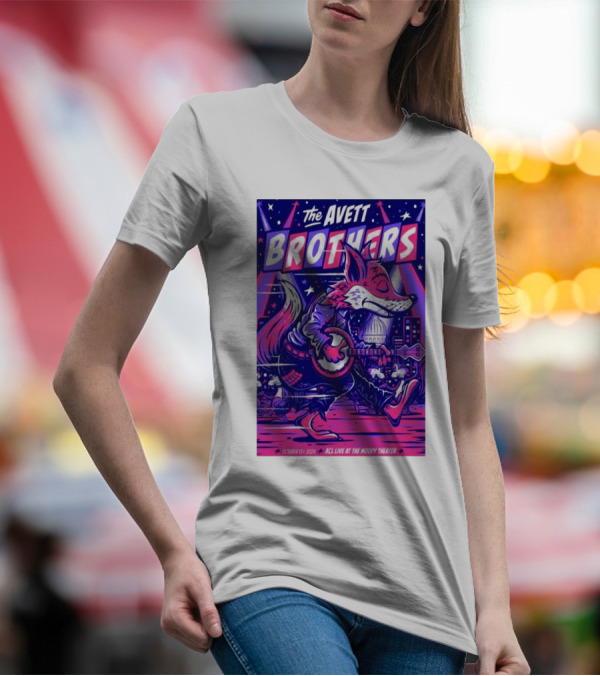 The Avett Brothers ACL Live At The Moody Theater Austin TX Oct 13 2024 Vibrant Fox T-Shirt