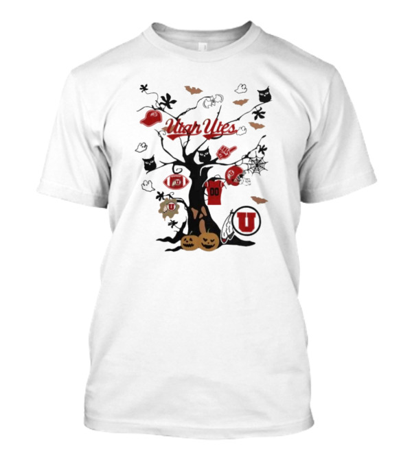 Utah Utes Halloween 2024 Tree NCAA Team T-Shirt