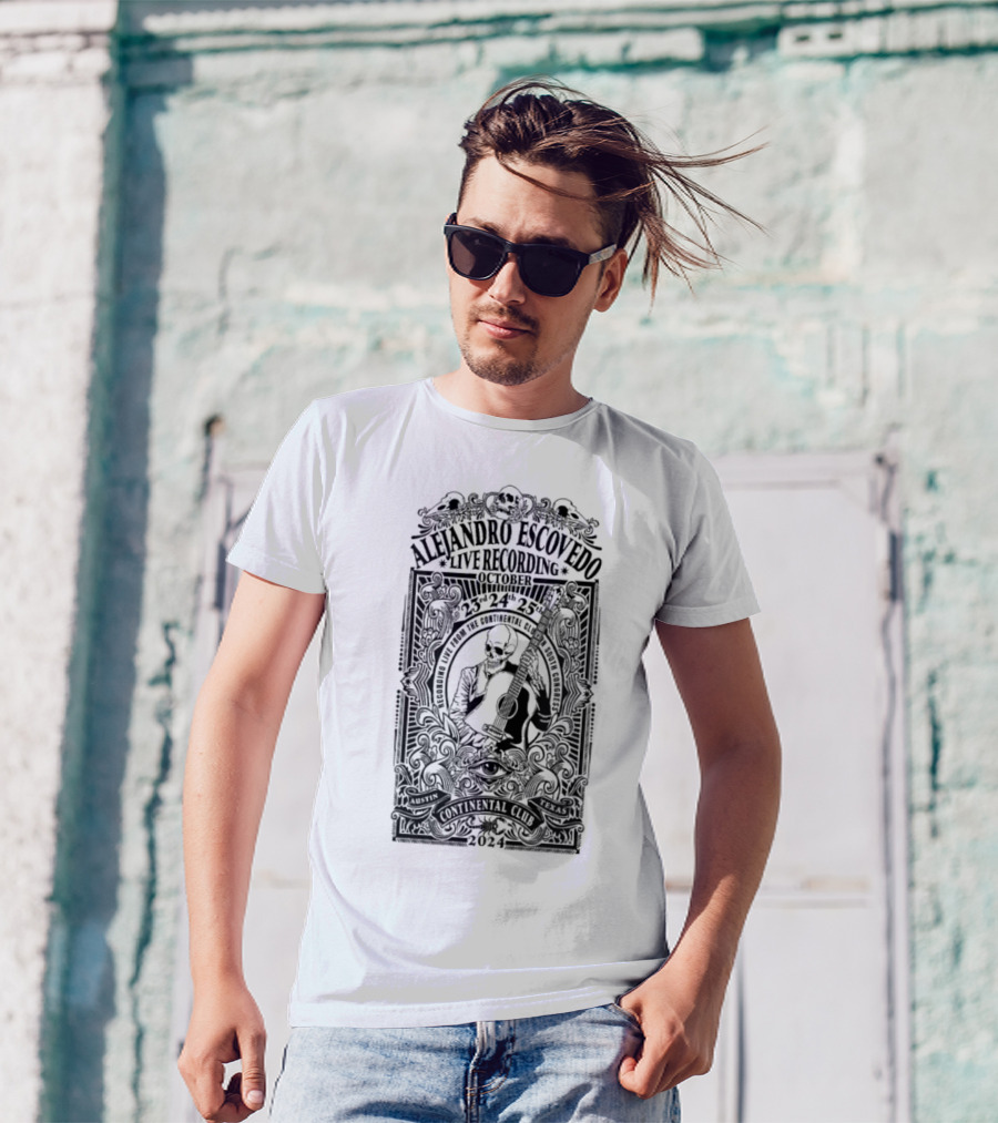 Alejandro Escovedo Live Recording October 23-25 2024 The Continental Club Austin Texas T-Shirt