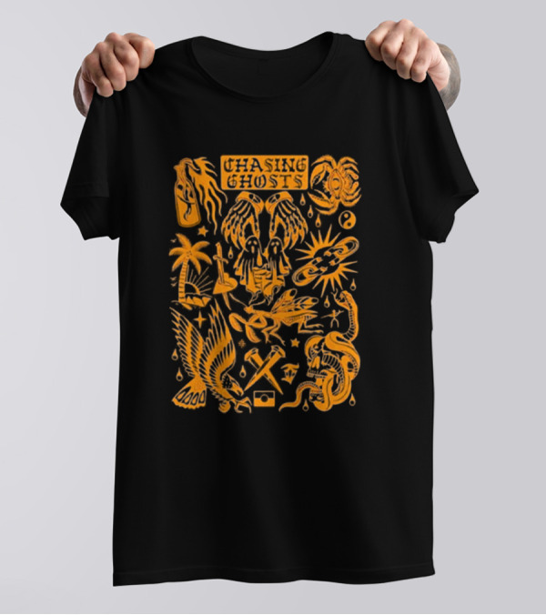 Chasing Ghosts Amnesia Everybody Paranormal Adventure Icons T-Shirt