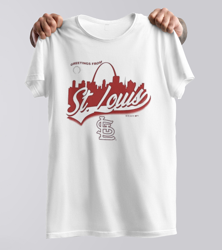 Greetings From St. Louis Cardinals Skyline Arch T-Shirt