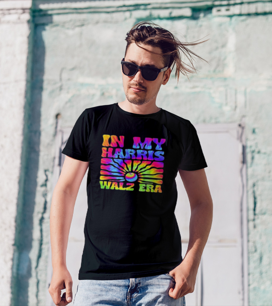In My Harris Walz Era Madam President Kamala Harris 2024 Psychedelic Rainbow T-Shirt