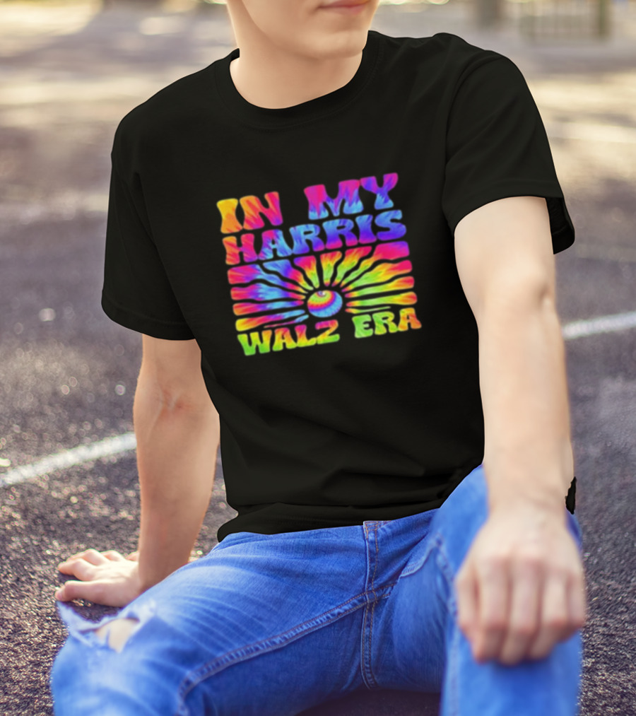 In My Harris Walz Era Madam President Kamala Harris 2024 Psychedelic Rainbow T-Shirt