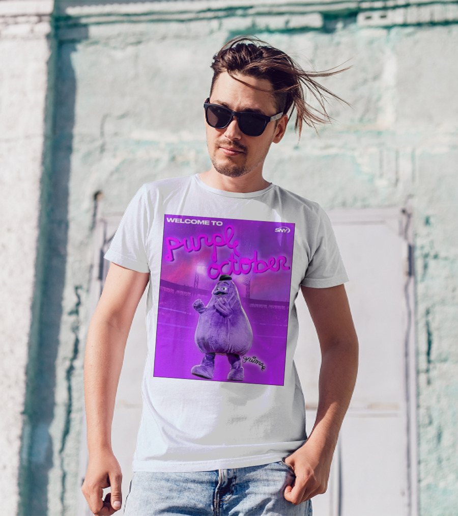 Welcome To Purple October New York Mets Grime 2024 SNY T-Shirt