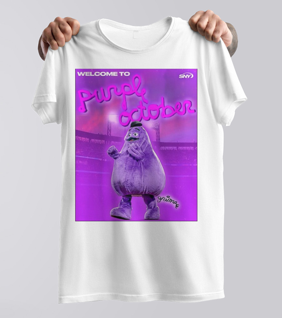 Welcome To Purple October New York Mets Grime 2024 SNY T-Shirt